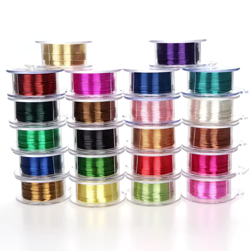 Silver-Plated Copper Wire – 20 Gauge, 10m Roll – Tarnish Resistant - Clear Plastic Reel